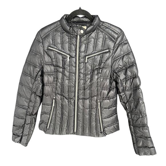 Laundry by Shelli Segal Black Puffer Coat High Neck Outdoors Winter Comfort M - Picture 1 of 7